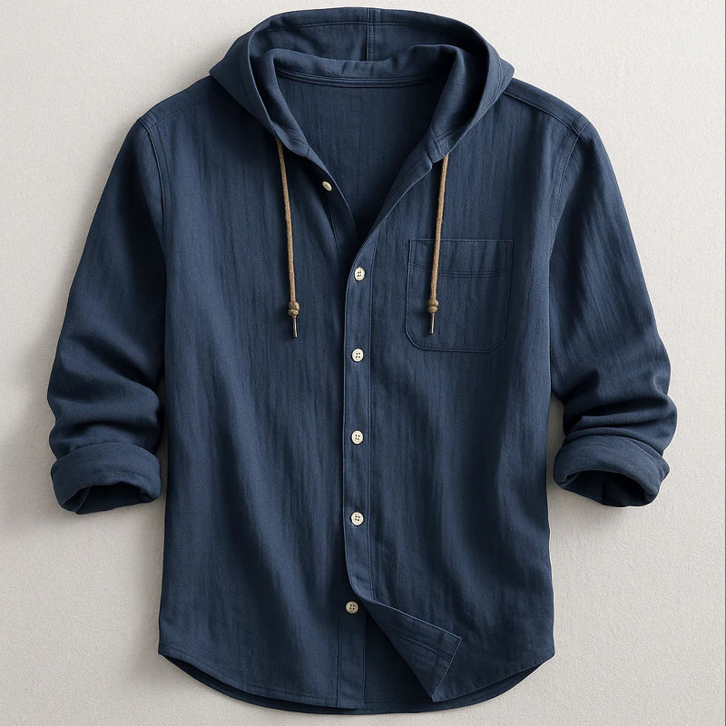 Kingston - Men's Hooded Button-Front Shirt