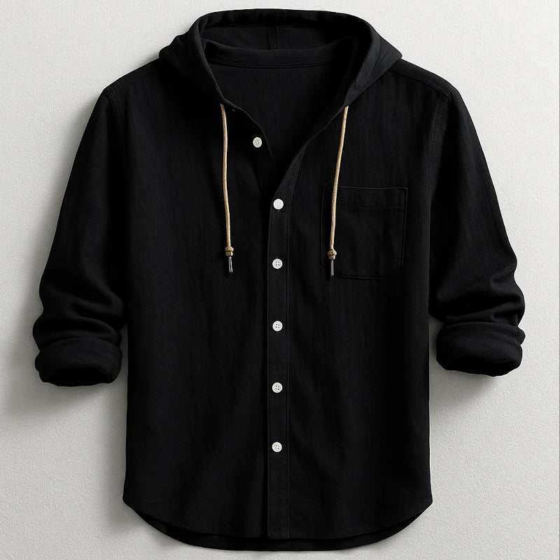Kingston - Men's Hooded Button-Front Shirt