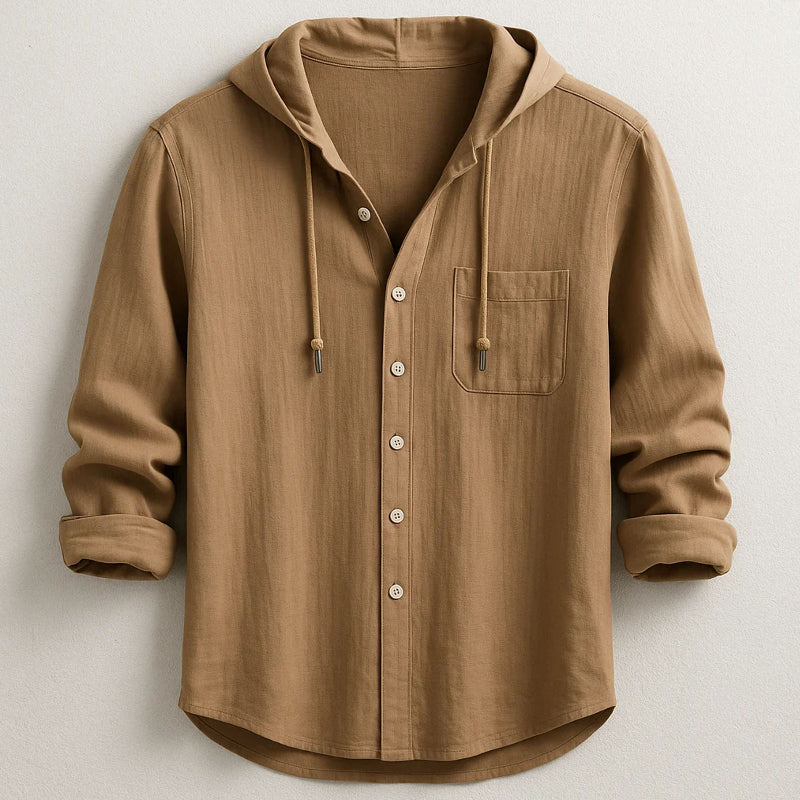 Kingston - Men's Hooded Button-Front Shirt