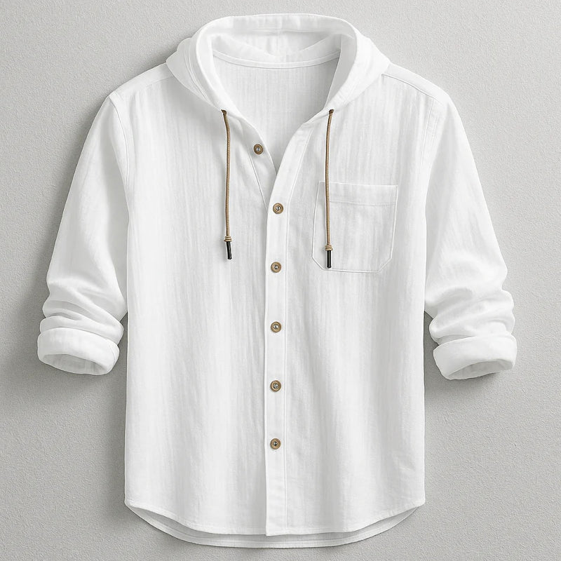 Kingston - Men's Hooded Button-Front Shirt