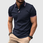 Landon - Men's Striped-Trim Polo Shirt