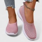 Layla - Women's Slip-On Sneakers with Ribbed Sole