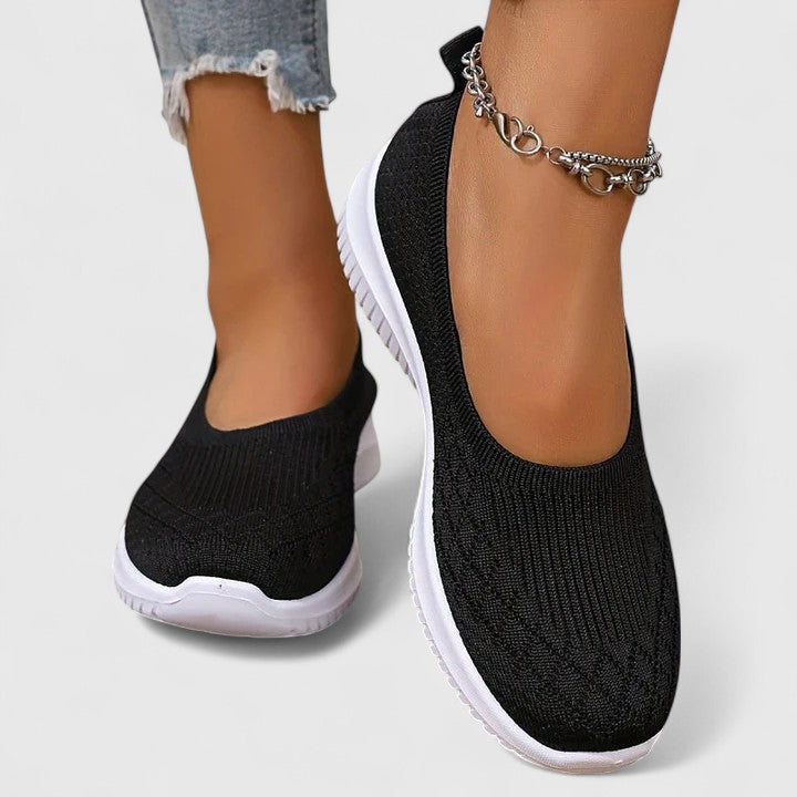 Layla - Women's Slip-On Sneakers with Ribbed Sole