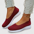 Layla - Women's Slip-On Sneakers with Ribbed Sole