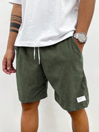 Leander - Men's Ribbed Drawstring Shorts