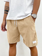 Leander - Men's Ribbed Drawstring Shorts