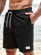 Leander - Men's Ribbed Drawstring Shorts