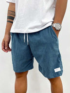 Leander - Men's Ribbed Drawstring Shorts