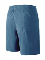 Leander - Men's Ribbed Drawstring Shorts
