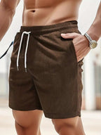 Leander - Men's Ribbed Drawstring Shorts