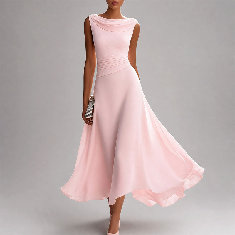 Lenore - Women's Cowl-Back A-Line Dress