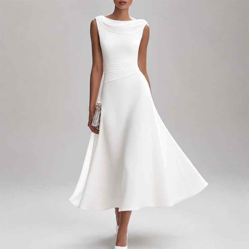 Lenore - Women's Cowl-Back A-Line Dress