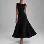 Lenore - Women's Cowl-Back A-Line Dress