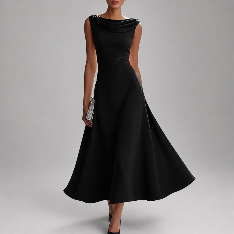 Lenore - Women's Cowl-Back A-Line Dress