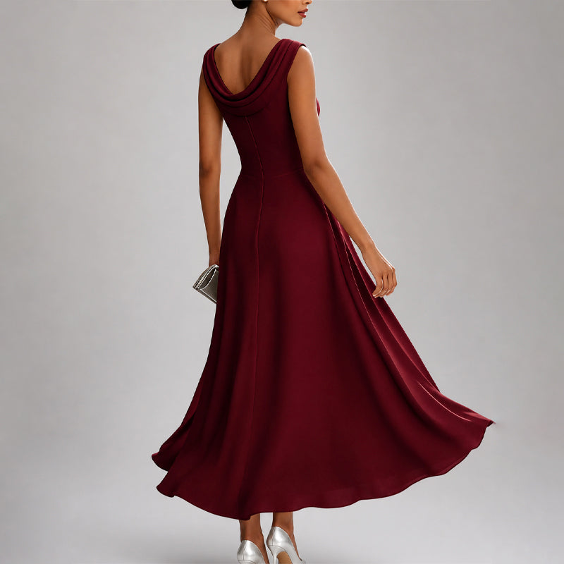 Lenore - Women's Cowl-Back A-Line Dress