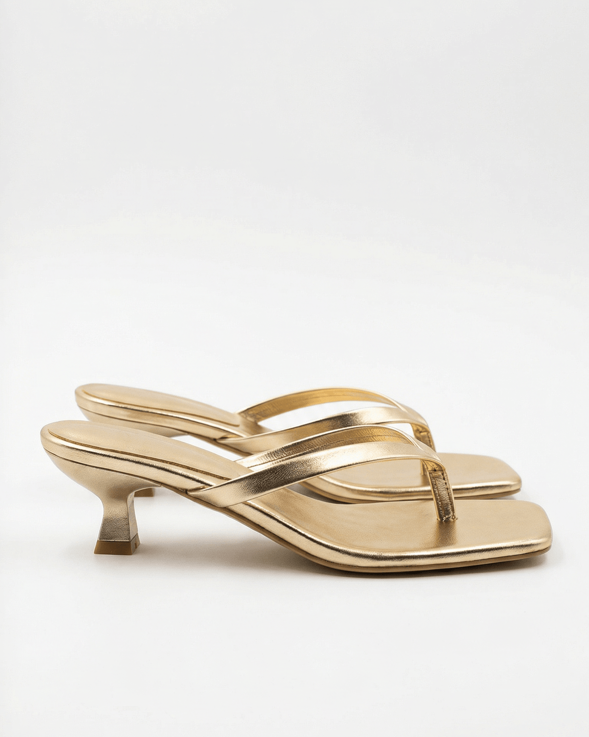 Lia - Women's Crossover Strap Sandals with Kitten Heel