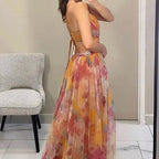 Liana - Women's Watercolor Floral Wrap Dress