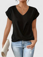 Liliana - Women's Twist-Front V-Neck Top
