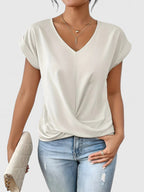 Liliana - Women's Twist-Front V-Neck Top