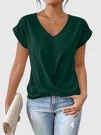 Liliana - Women's Twist-Front V-Neck Top