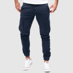 Lincoln - Men's Tapered Cargo Joggers with Drawstring Cuff