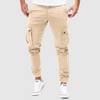 Lincoln - Men's Tapered Cargo Joggers with Drawstring Cuff