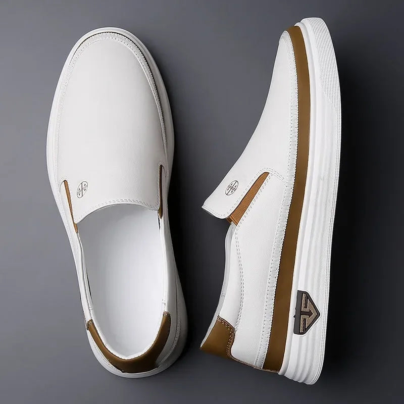 Lorenzo - Men's Slip-On Shoes with Contrast Sole