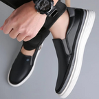 Lorenzo - Men's Slip-On Shoes with Contrast Sole