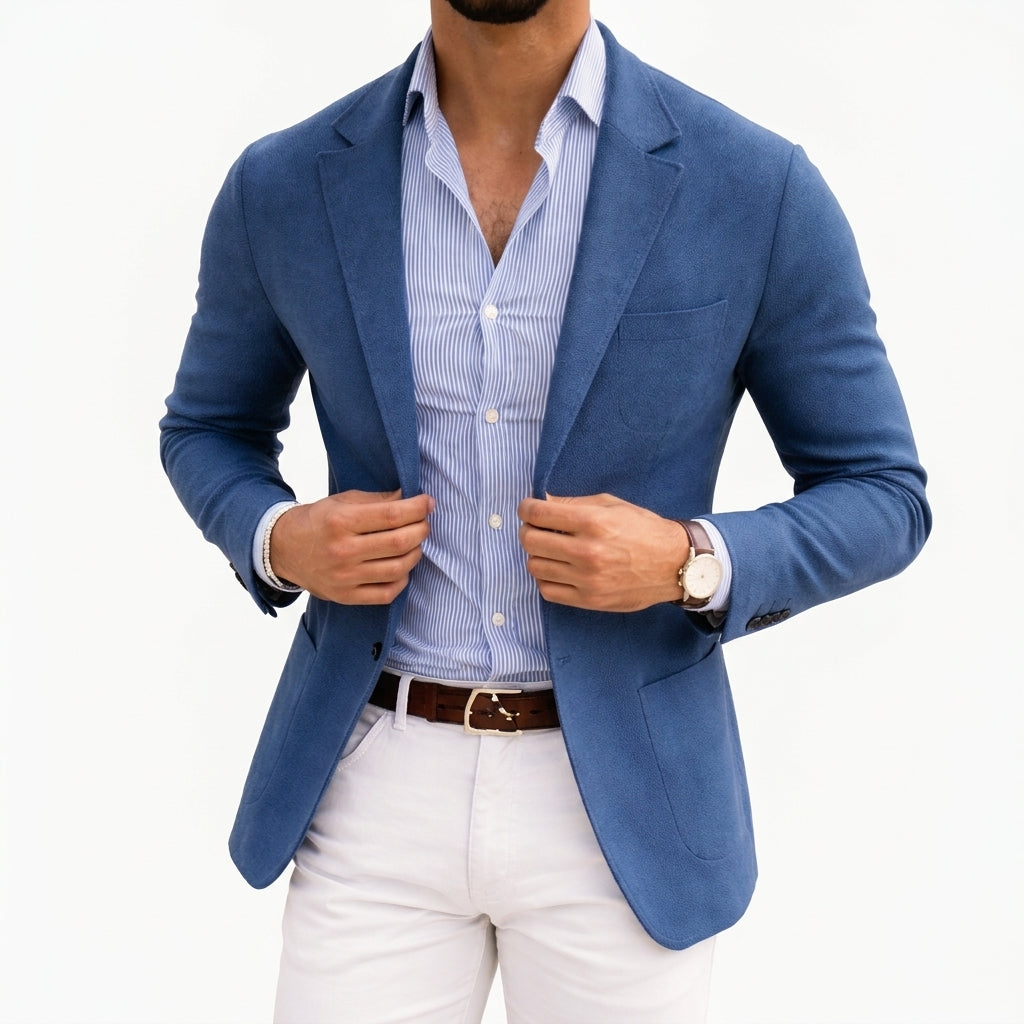 Louis - Men's Notch Lapel Knit Blazer