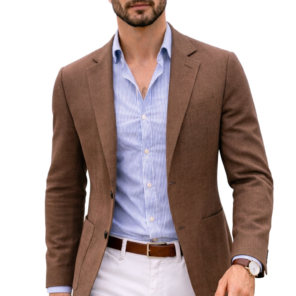 Louis - Men's Notch Lapel Knit Blazer