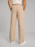 Luke - Men's Tailored Straight-Leg Trousers with Front Pleats