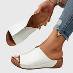 Lydia - Women's Leather Platform Sandals