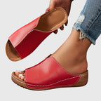 Lydia - Women's Leather Platform Sandals