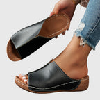 Lydia - Women's Leather Platform Sandals