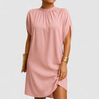 Lyla - Women's Mock-Neck Shift Dress 
