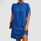 Lyla - Women's Mock-Neck Shift Dress 