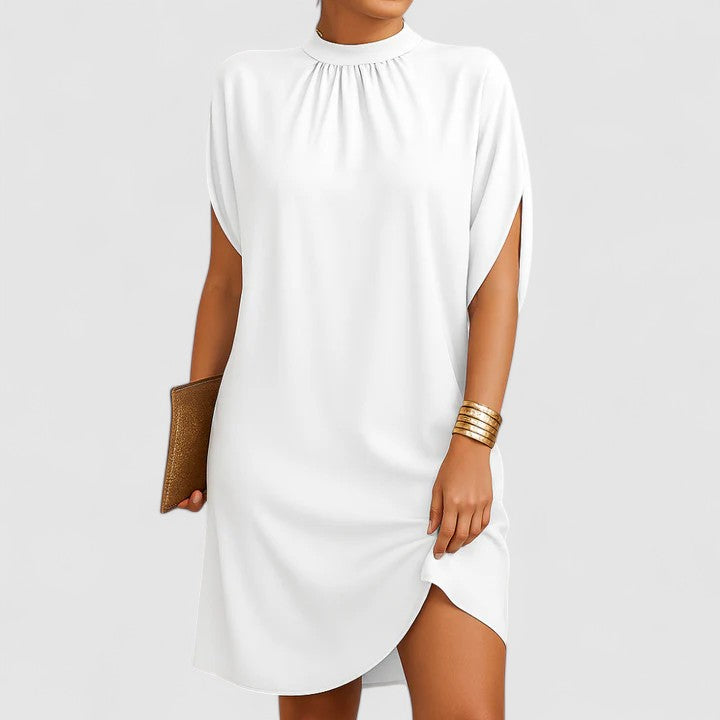 Lyla - Women's Mock-Neck Shift Dress 