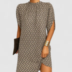 Lyla - Women's Mock-Neck Shift Dress 