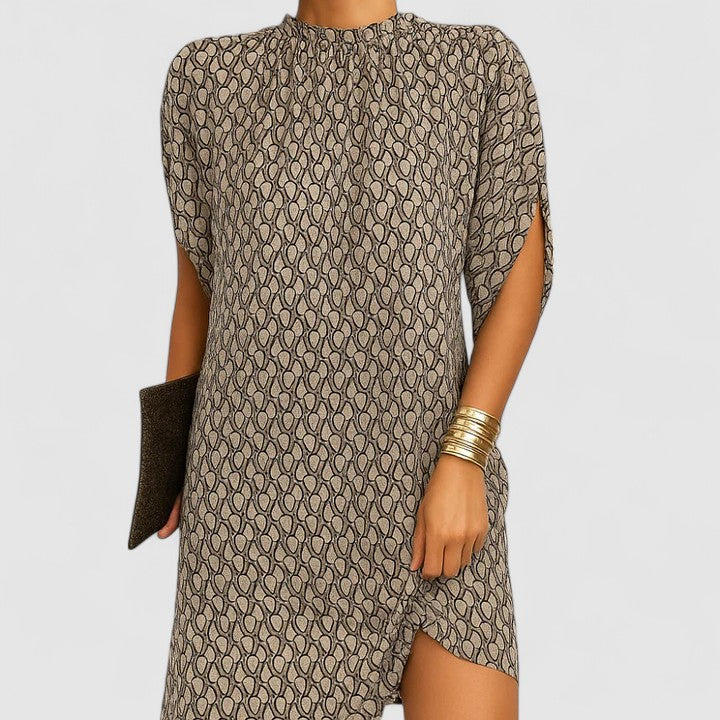 Lyla - Women's Mock-Neck Shift Dress 
