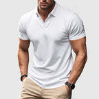 Marco - Men's Short-Sleeve Polo Shirt with Button Placket
