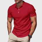 Marco - Men's Short-Sleeve Polo Shirt with Button Placket