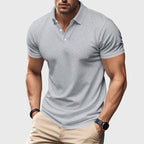 Marco - Men's Short-Sleeve Polo Shirt with Button Placket