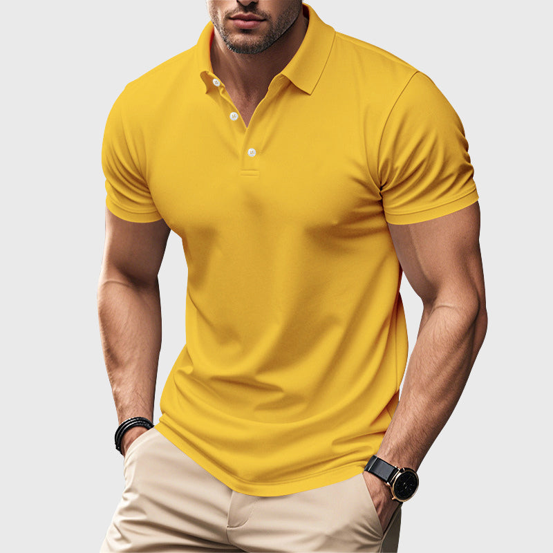 Marco - Men's Short-Sleeve Polo Shirt with Button Placket