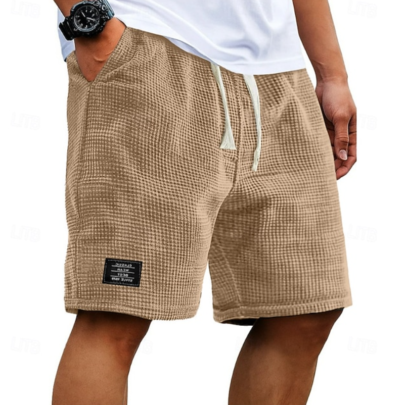 Marcus - Men's Waffle-Knit Drawstring Shorts