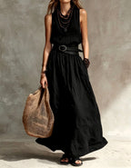 Margot - Women's V-Neck Sleeveless Dress