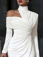 Marlee - Women's Asymmetric One-Shoulder Ruched Dress
