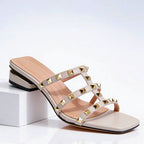 Marlene - Women's Studded Caged Slide Sandals