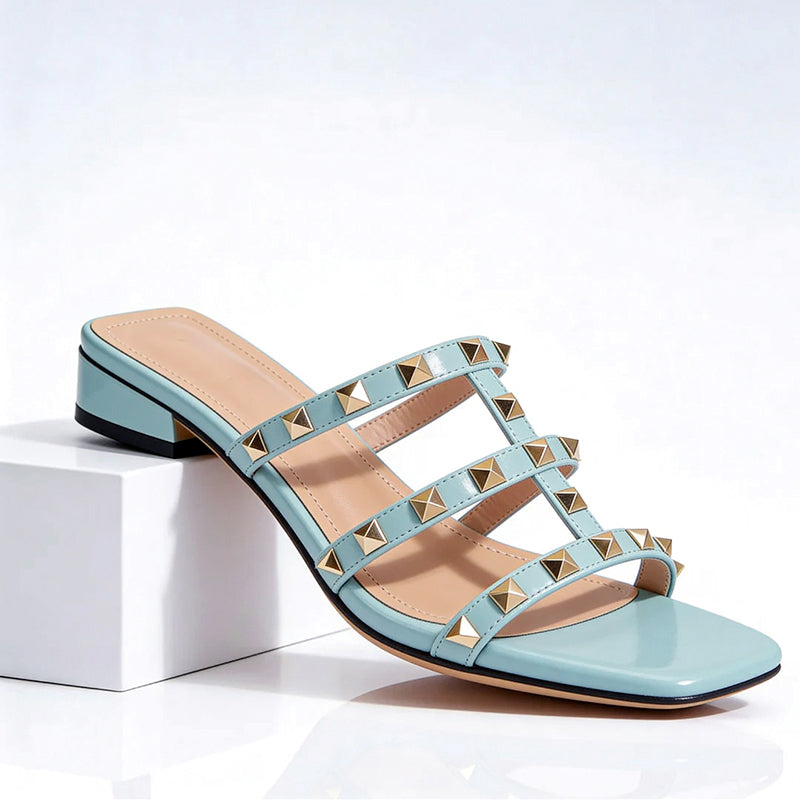 Marlene - Women's Studded Caged Slide Sandals