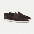 Matias - Men's Suede Slip-On Loafers with Moc Toe Stitching