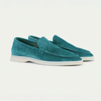 Matias - Men's Suede Slip-On Loafers with Moc Toe Stitching